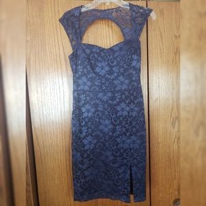 Blue floral patterned dress